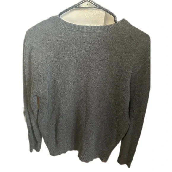 Cherokee XL Gray V Neck Pullover Sweater 100% Cotton Classic Fit - Picture 4 of 4